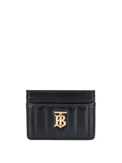 Burberry Card Holder In Black/light Gold