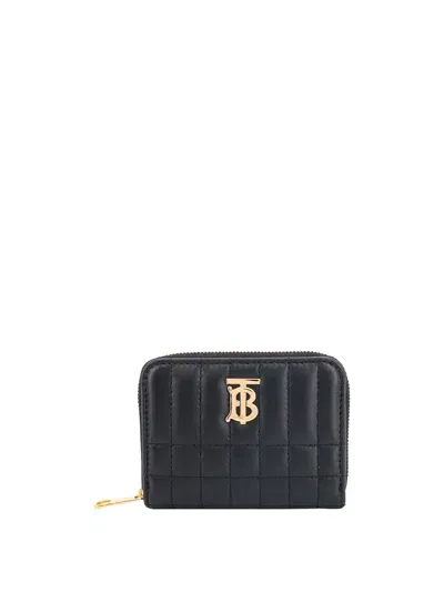 Burberry Card Holder In Black/light Gold