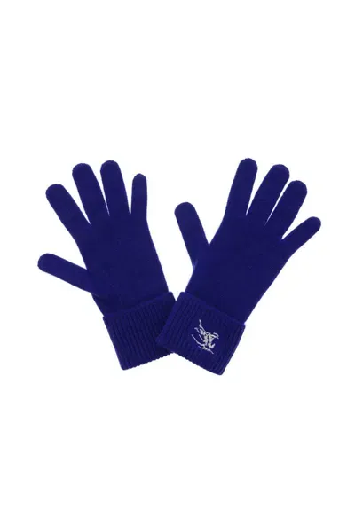 Burberry Cashmere Gloves In Blu