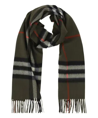 Burberry Cashmere Scarf In Green