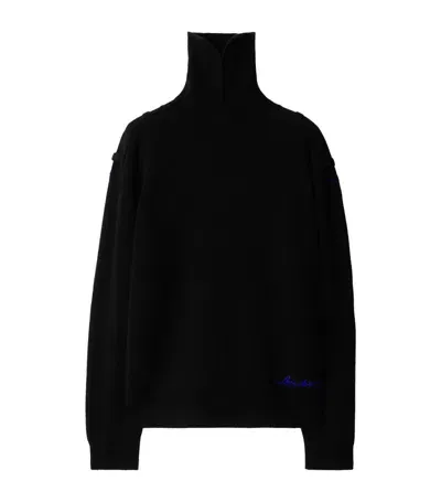 Burberry Cashmere Sweater In Negro