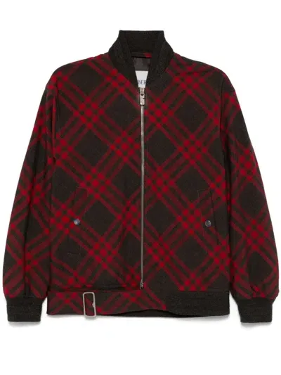 Burberry Check Bomber Jacket In Multicolor