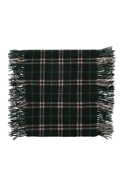 Burberry Check Cashmere Scarf In Brown