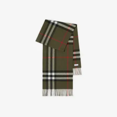 Burberry Check Cashmere Scarf In Loch