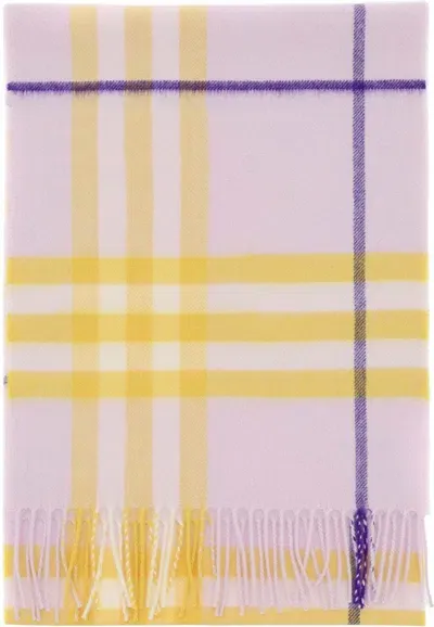 Burberry Check Cashmere Scarf In Mixed Colours