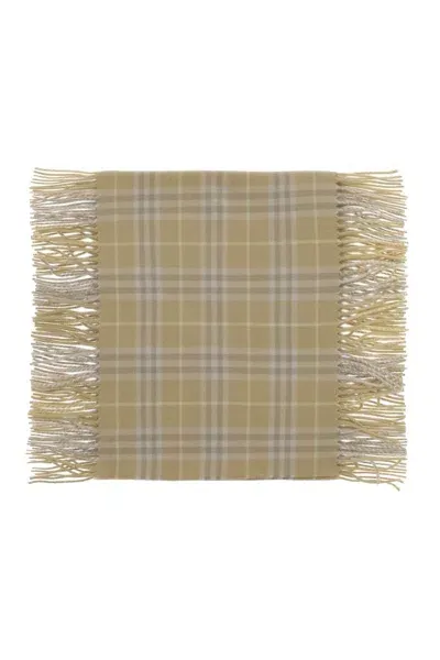 Burberry Check Cashmere Scarf In Neutrals