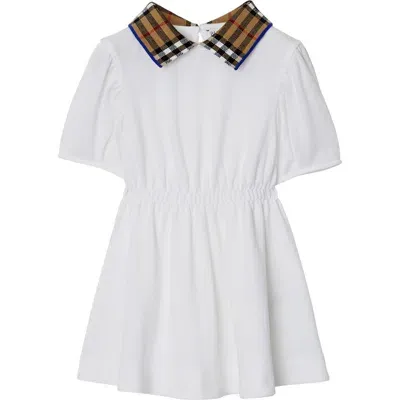 Burberry Babies' Girls White Vintage Check Polo Dress