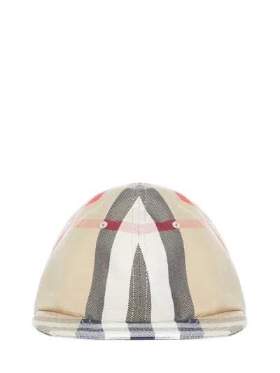 Burberry Check Cotton Reversible Baseball Cap In Multi