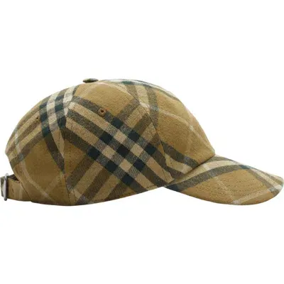 Burberry Check Cotton Twill Adjustable Baseball Cap In Neutrals