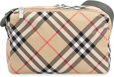 Burberry Check Crossbody Bag In Beige