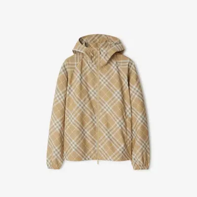 Burberry Check Jacket In Beige