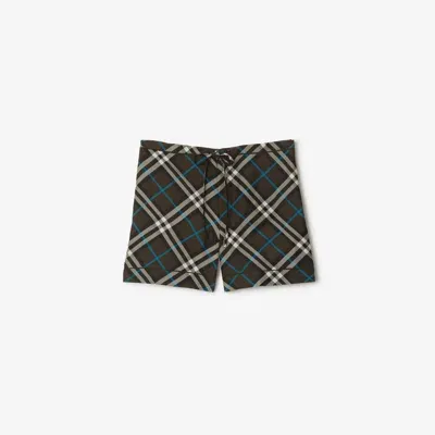 Burberry Check Silk Pyjama Shorts In Snug