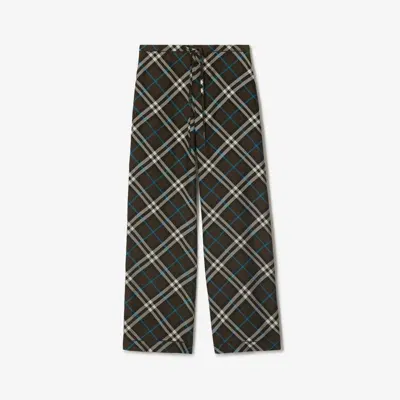 Burberry Check Silk Pyjama Trousers In Snug