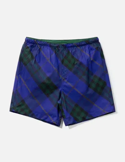 Burberry Blue Check Swim Shorts