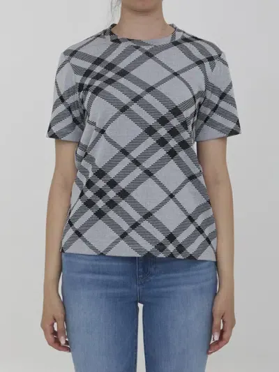 Burberry Check T-shirt In Multicolor