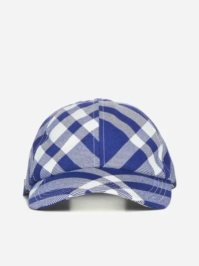 Burberry Check-plaid Cotton Baseball Cap In Multicolor