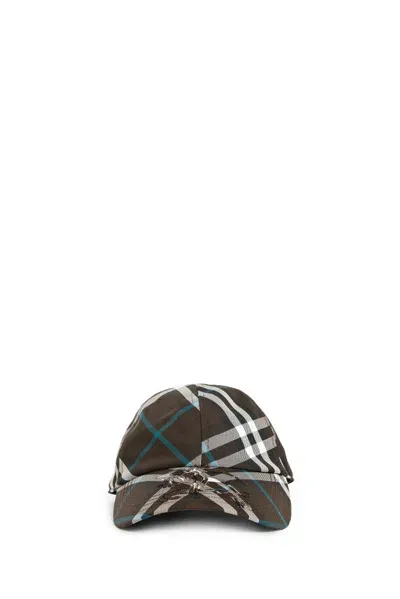 Burberry Checked Baseball Cap In Multi