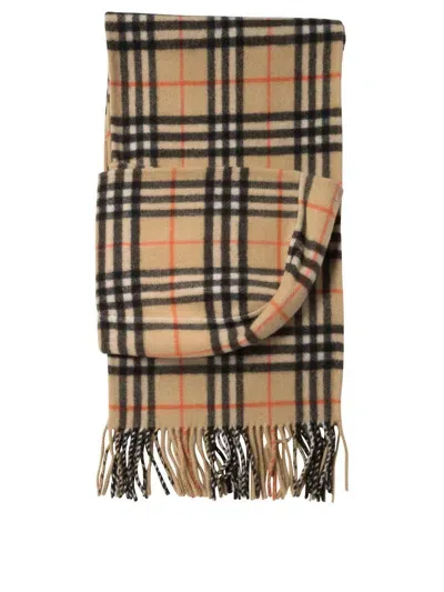 Burberry Checked Hooded Fringed-edge Scarf In Multi