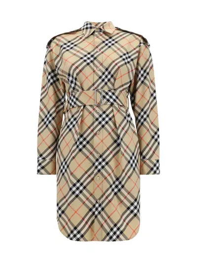 Burberry Chemisier Dress In Multicolor