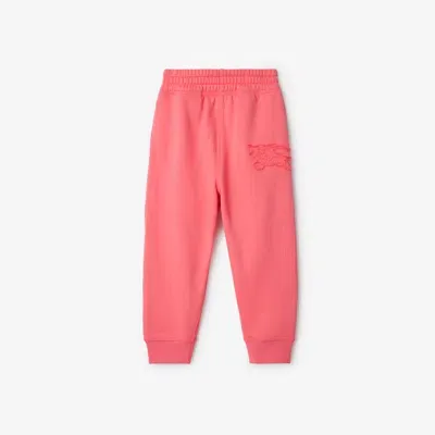 Burberry Kids'  Childrens Ekd Cotton Jogging Pants In Pale Hibiscus