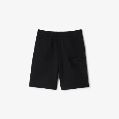 Burberry Kids'  Childrens Ekd Cotton Shorts In Black