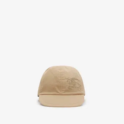 Burberry Childrens Reversible Cotton Baseball Cap In Sand