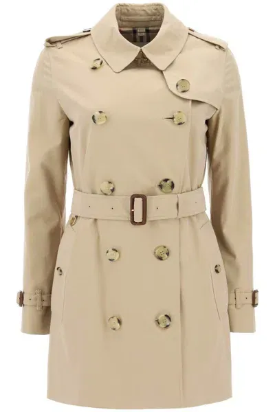 Burberry Short Kensington Heritage Trench Coat In Neutrals