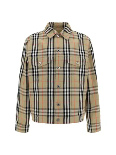 Burberry Jacket In Sand Ip Check