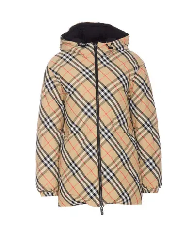 Burberry Coats In Beige