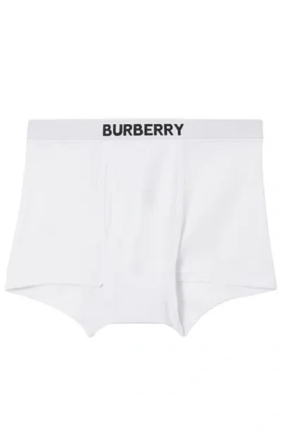 Burberry Cotton Boxer Shorts In White