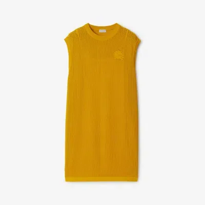 Burberry Ekd-embroidered Mesh Dress In Sunflower