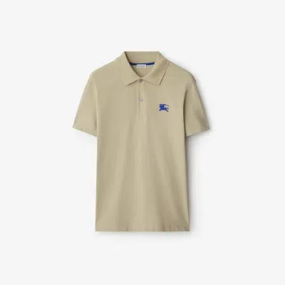 Burberry Cotton Polo Shirt In Lichen