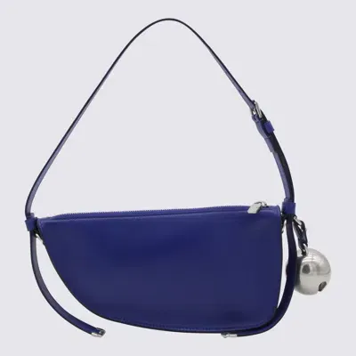 Burberry Dark Blue Shield Leather Shoulder Bag In Knight