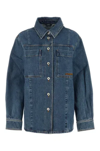 Burberry Denim Shirt In Classic Blue