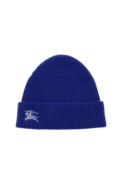 Burberry Ekd Beanie Hat In Blue