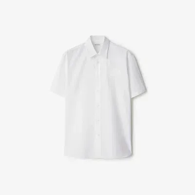 Burberry Ekd Cotton Shirt In Salt