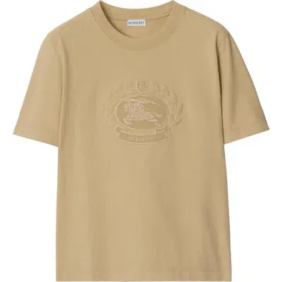 Burberry Ekd Cotton T-shirt In Flax