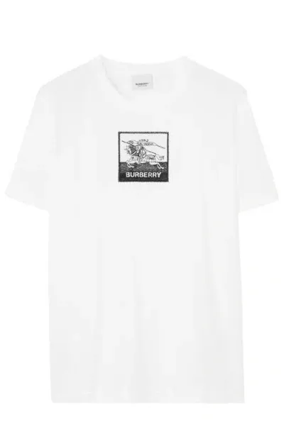 Burberry Ekd Cotton T-shirt In White