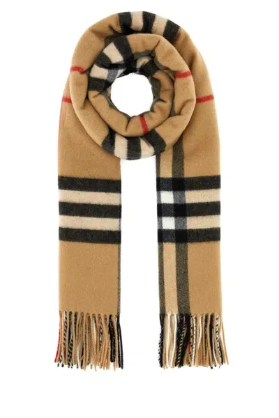 Burberry Embroidered Cashmere Scarf In Multicolor