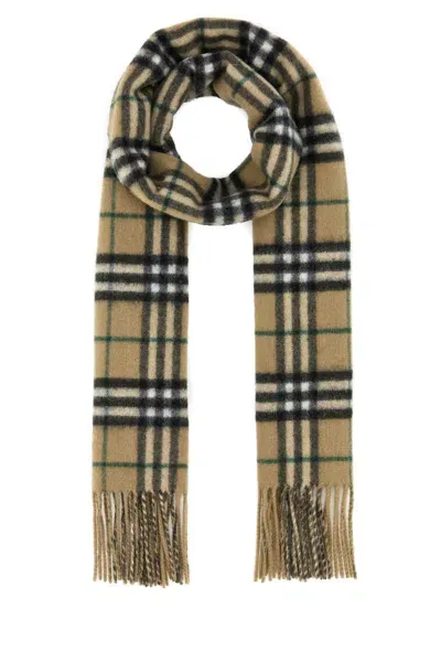 Burberry Embroidered Cashmere Scarf In Linden