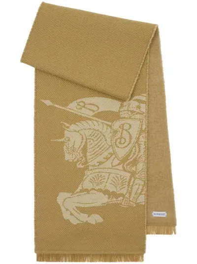 Burberry Equestrian Knight Scarf In Yellow