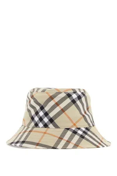 Burberry Ered\n\ncheckered Bucket Hat In Brown