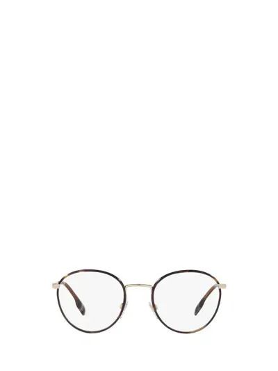 Burberry Eyeglasses In Light Gold / Dark Havana