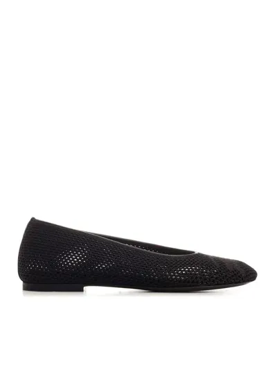 Burberry Flat Ballerina Shoes In Black