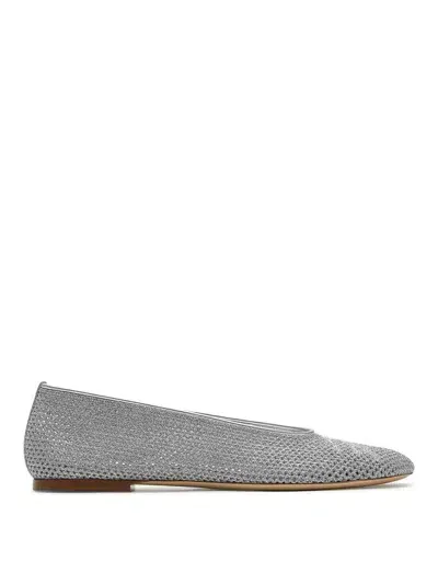 Burberry Mesh Ballet Flat In Silver