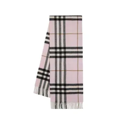 Burberry Giant Check Scarf In Pink