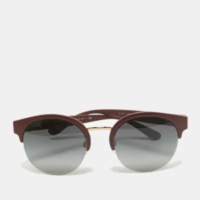 Pre-owned Burberry Grey Gradient B 4241 Clubmaster Sunglasses