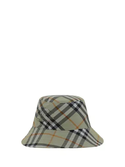 Burberry Hats E Hairbands In Light Sage Ip Check