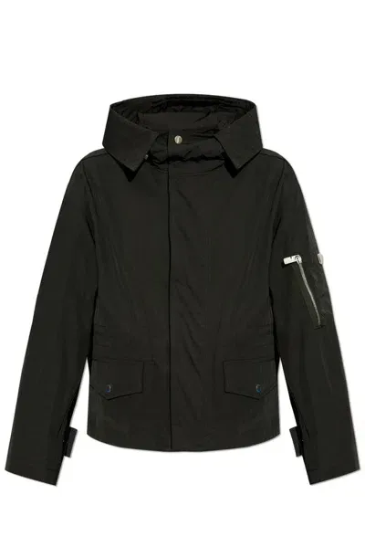 Burberry Hooded Press In Schwarz