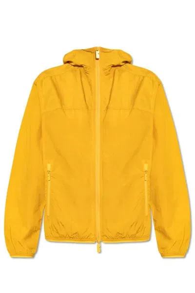 Burberry Hooded Zip In Yellow